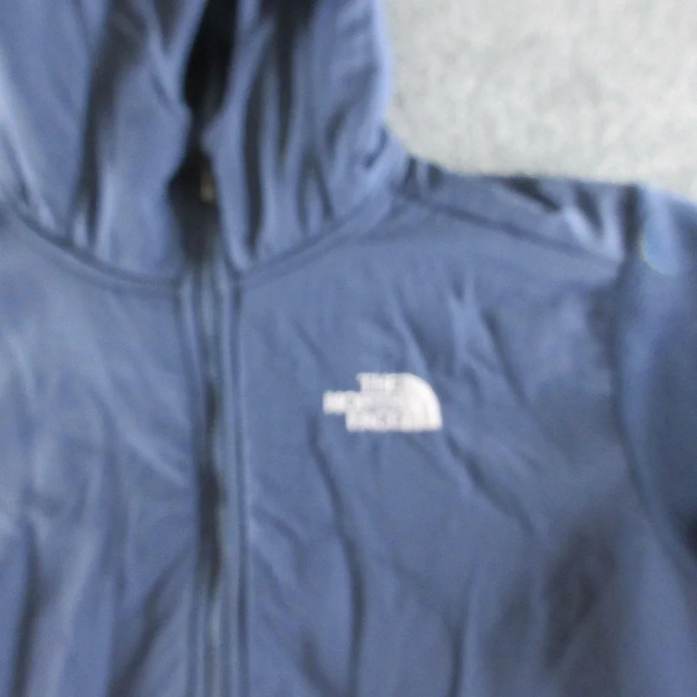 The North Face Jacket Boys XL Blue Hooded Fleece Full Zip Outdoor Hiking Trail